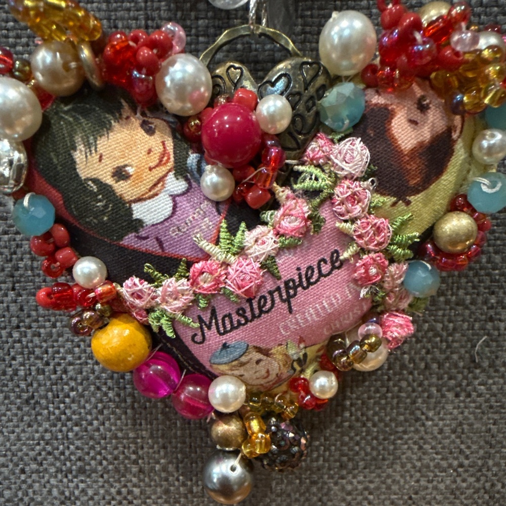 Valentine pendant handmade OOAK